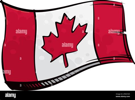 Painted Canada Flag Waving In Wind Stock Vector Image Art Alamy