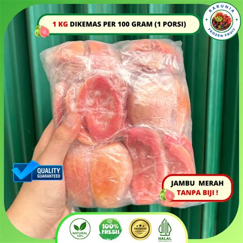 Jual Jambu Merah Tanpa Biji Frozen 1 Kg 10 Pack 100gram I Frozen