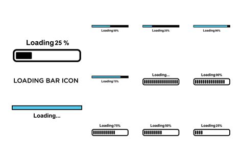 Loading Bar Icon Set Vector Design Template In White Background 5463403