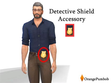 The Sims Resource Detective Shield Accessory