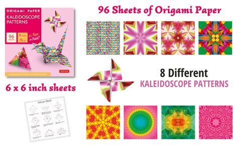 Origami Paper Kaleidoscope Patterns 6 96 Sheets Tuttle Origami