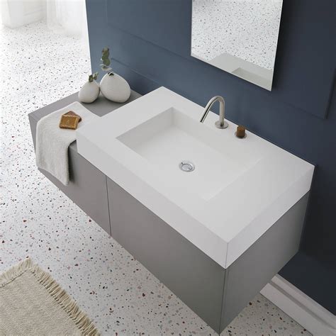 Lavabo Sobre Encimera De Bruntec Solid Surface Seno Centrado Amy Seno