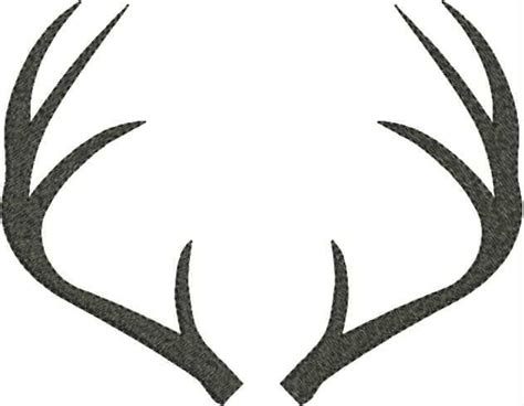 Deer Antler Out Line - ClipArt Best