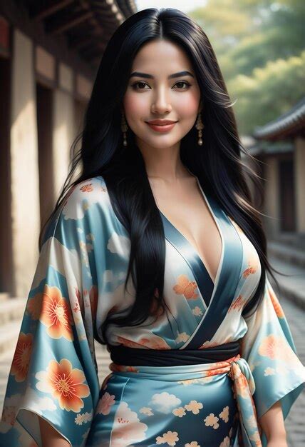 Premium Photo Beautiful Asian Woman In Traditional Japanese Kimono