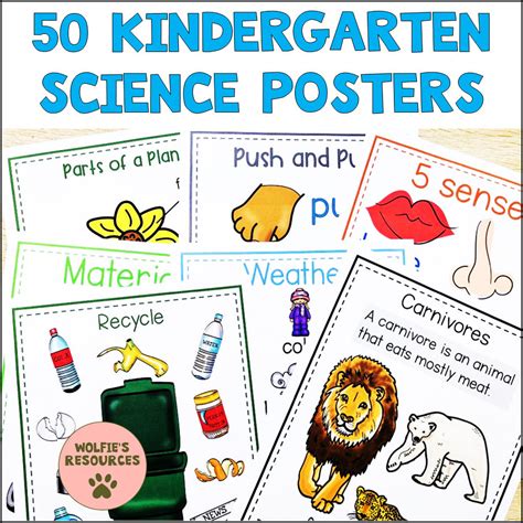 50 Science Posters for Kindergarten and Homeschool - Etsy