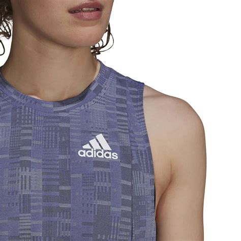 Adidas Own The Run Primeblue Running Sleeveless T Shirt Blue Runnerinn