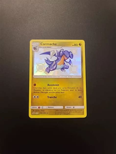 CARTE POKÉMON CARMACHE SV39 SV94 SHINY Soleil et Lune 1SL11 5 EUR 6 99