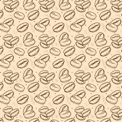 Free Vector | Hand drawn coffee bean drawing pattern