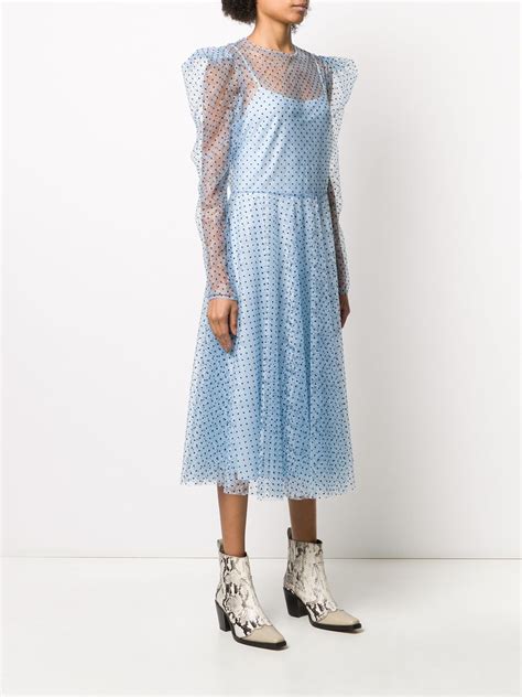 Philosophy Di Lorenzo Serafini Sheer Polka Dot Dress Farfetch