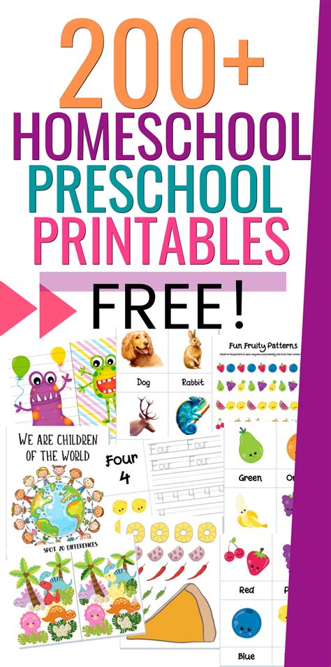 Free Preschool Homeschool Printables