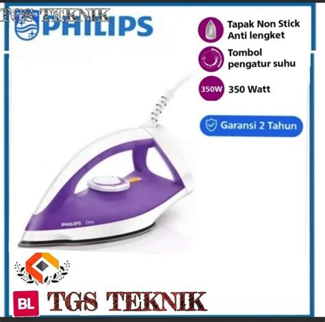 Jual SETRIKA PHILIPS GC 122 SETRIKA DRY IRON GC122 37 UNGU GOSOKAN