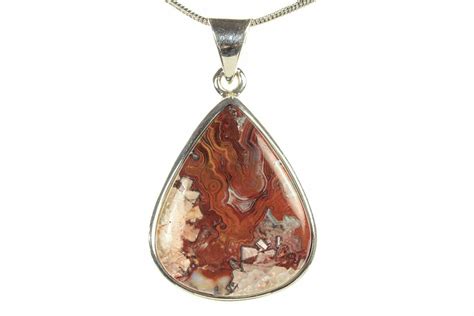 1 2 Polished Crazy Lace Agate Pendant Sterling Silver 279076 For