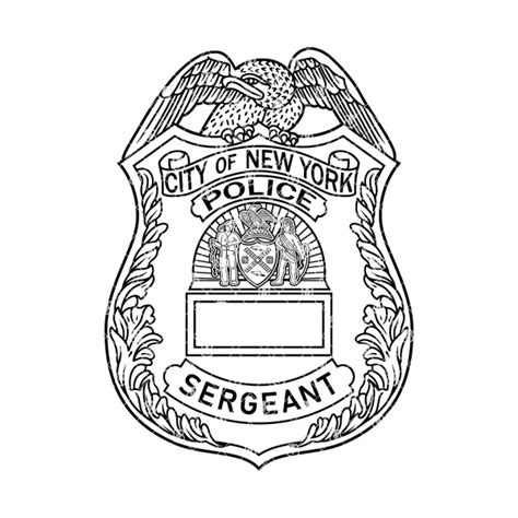 NYPD Sergeant Badge SVG City Of New York Police Department Vector ...