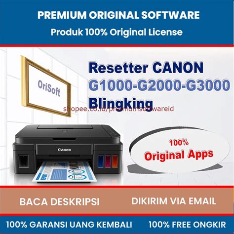 Jual Resetter RESET PRINTER Canon G Series G1000 G2000 G3000 Original