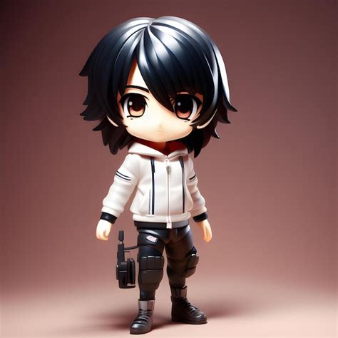 Premium Ai Image 3d Cute Anime Chibi Figure