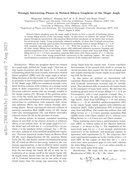 Pdf Strongly Interacting Phases In Twisted Bilayer Graphene At The Magic Angle