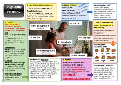 Describing Pictures Handout English Esl Worksheets Pdf Doc