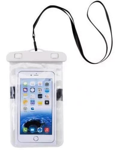 Funda impermeable universal para teléfono celular color blanco