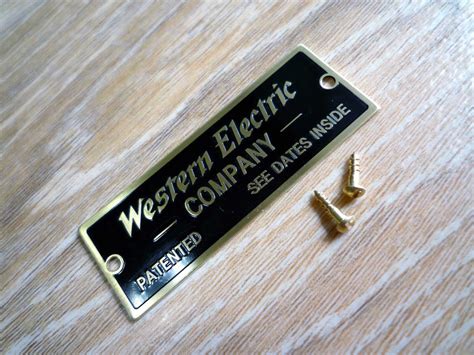 Western Electric Company Nameplate Logo Label Badge New Reproduction