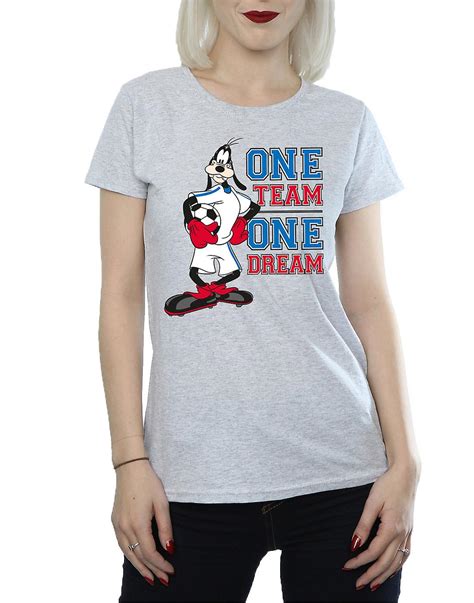 Disney Womens Goofy One Team One Dream T Shirt Fruugo Uk