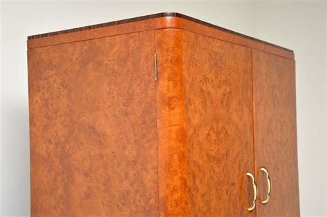 S Art Deco Burr Walnut Compactum Wardrobe Retrospective