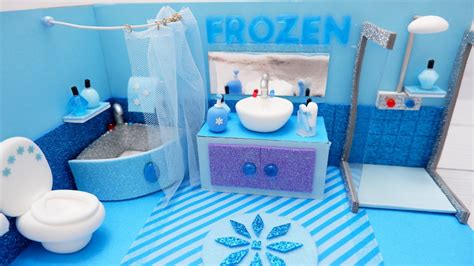 Diy Miniature Dollhouse Frozen Bathroom Cardboard Diy