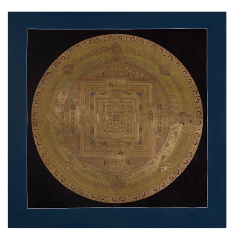 Wheel Of Time Kalachakra Mandala With 24k Gold Plating Handmade