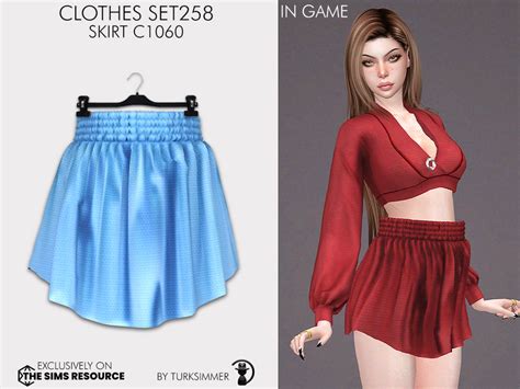 The Sims Resource Clothes Set258 Skirt C1060