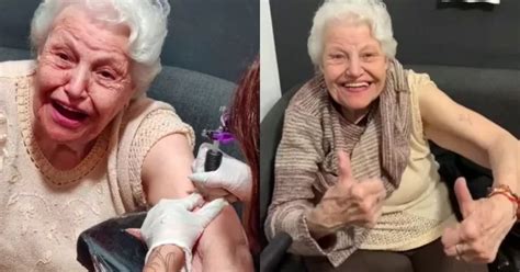 Una Genia Bisabuela Se Atreve Con Su Primer Tatuaje A Los A Os Y