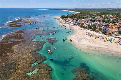 Aerial View Of Porto De Galinhas Beaches Pernambuco Brazil Natural