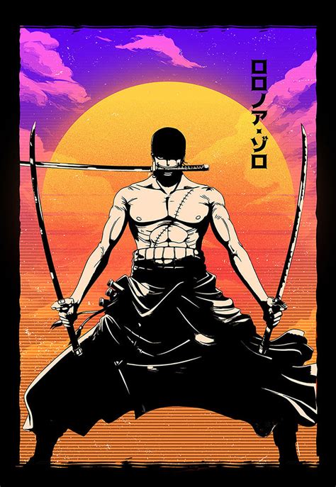 Zoro With 3 Swords Poster – Posterwa