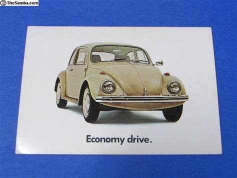 TheSamba VW Classifieds Factory VW Issued 1968 Beetle Postcard NOS