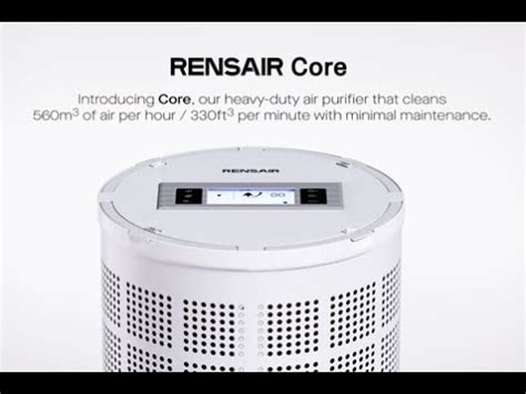 Rensair Core Hospital Grade Portable Air Purifier Youtube