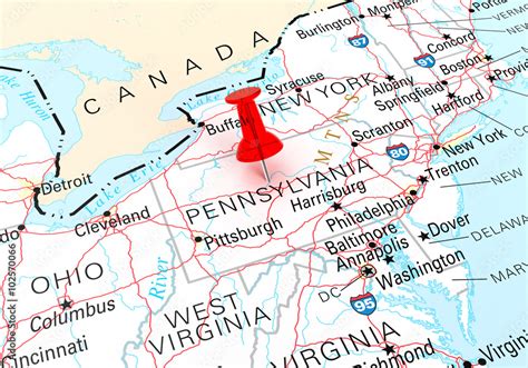 Pennsylvania Map Stock Illustration | Adobe Stock