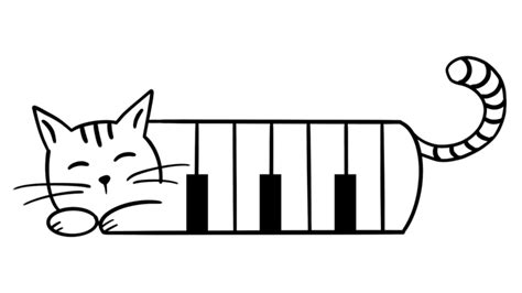 Piano Music Cat Creative PNG Images | PSD Free Download - Pikbest