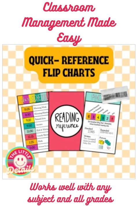 Quick Reference Classroom Flip Charts Flip Chart Classroom Chart