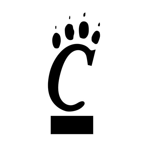 Cincinnati Bearcats Logo Black and White (1) – Brands Logos