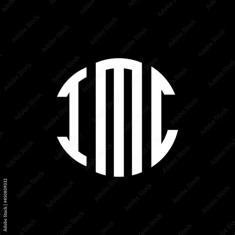 IMC letter logo design. IMC modern letter logo with black background ...