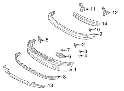 Genuine OEM BUMPER COMPONENTS FRONT Parts For 2004 Toyota Tundra