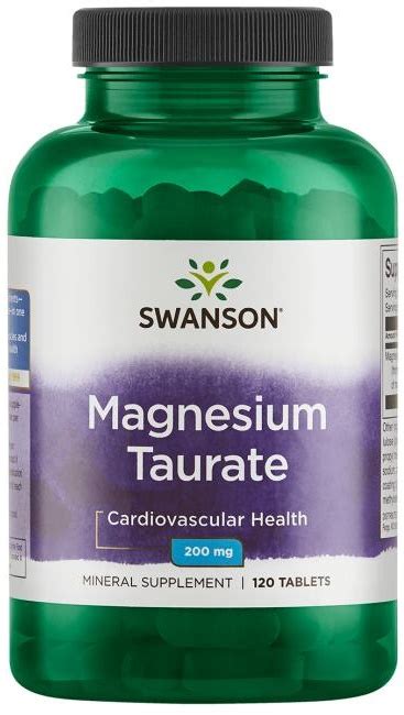 Swanson Magnesium Taurate 100mg 120 Tablets