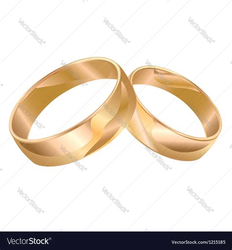 Wedding rings isolated Royalty Free Vector Image