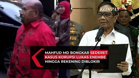 Mahfud MD Bongkar Sederet Kasus Korupsi Lukas Enembe Senilai Ratusan