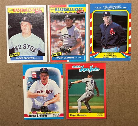 Roger Clemens 1986 1987 Fleer Baseballs Best 87 Limited Ed 1989