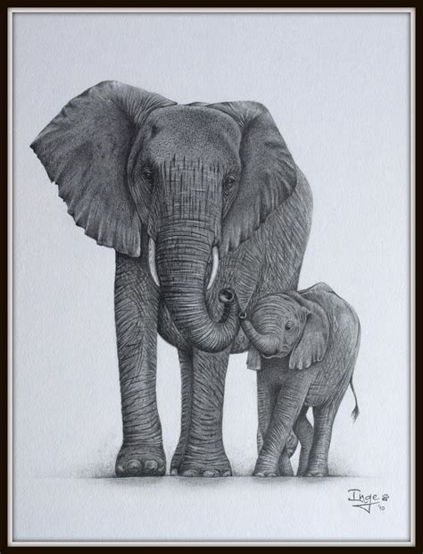 Elephant Mom And Baby By Ingelammers On Deviantart