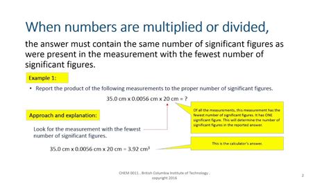 Significant Figures Multiplication And Division Rules Example 1 Youtube