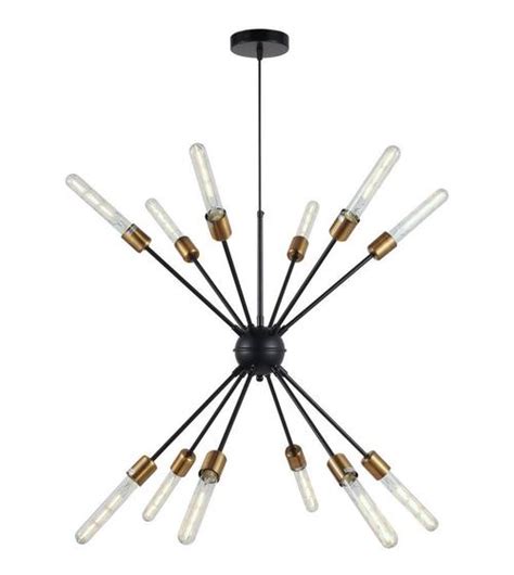 Lustre Pendente Moderno Sputnik Retrô Preto Inovartte INL71 Lustre