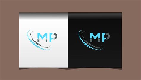 premium vector mp initial modern logo design vector icon template