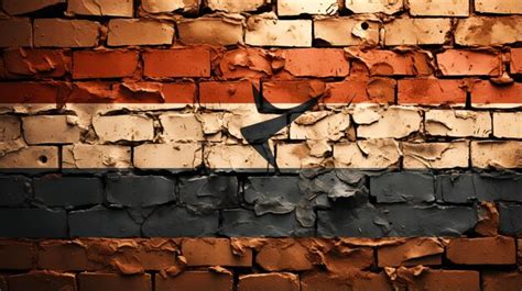 Premium Ai Image Distressed Grunge Texture Flag Of Sudan On A Brick Wall