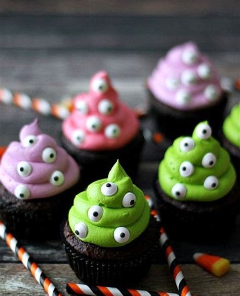 Cupcakes Monstres Frissonnez Avec Des Cupcakes Dhalloween Elle Table