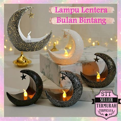 Jual Stt Lampu Lentera Bulan Bintang Led Warm White Dekorasi Hiasan Led